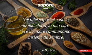 Sapore Nei miei sapori ci sono io, la mia storia, la mia vita: io e il sapore camminiamo insieme da sempre Bruno Barbieri